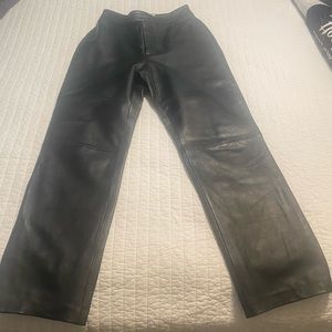 Margaret Godfrey black leather pants size 4